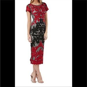 JS Collection red black Soutache dress 8